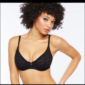 🔴 SOLD NWOT Savage X Fenty Flocked Logo Unlined Bra size 40D